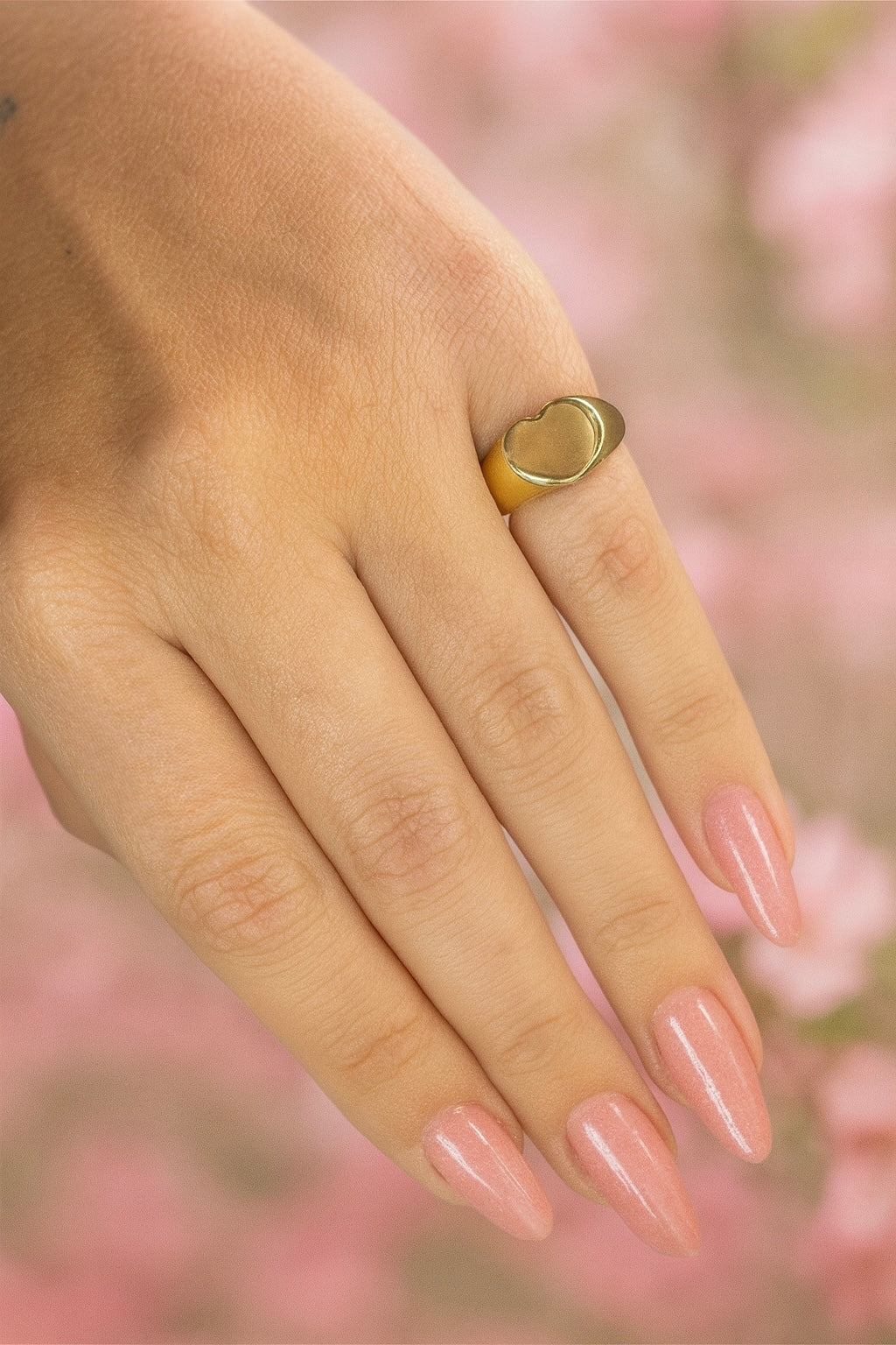 Anello da Mignolo Cuore Liscio