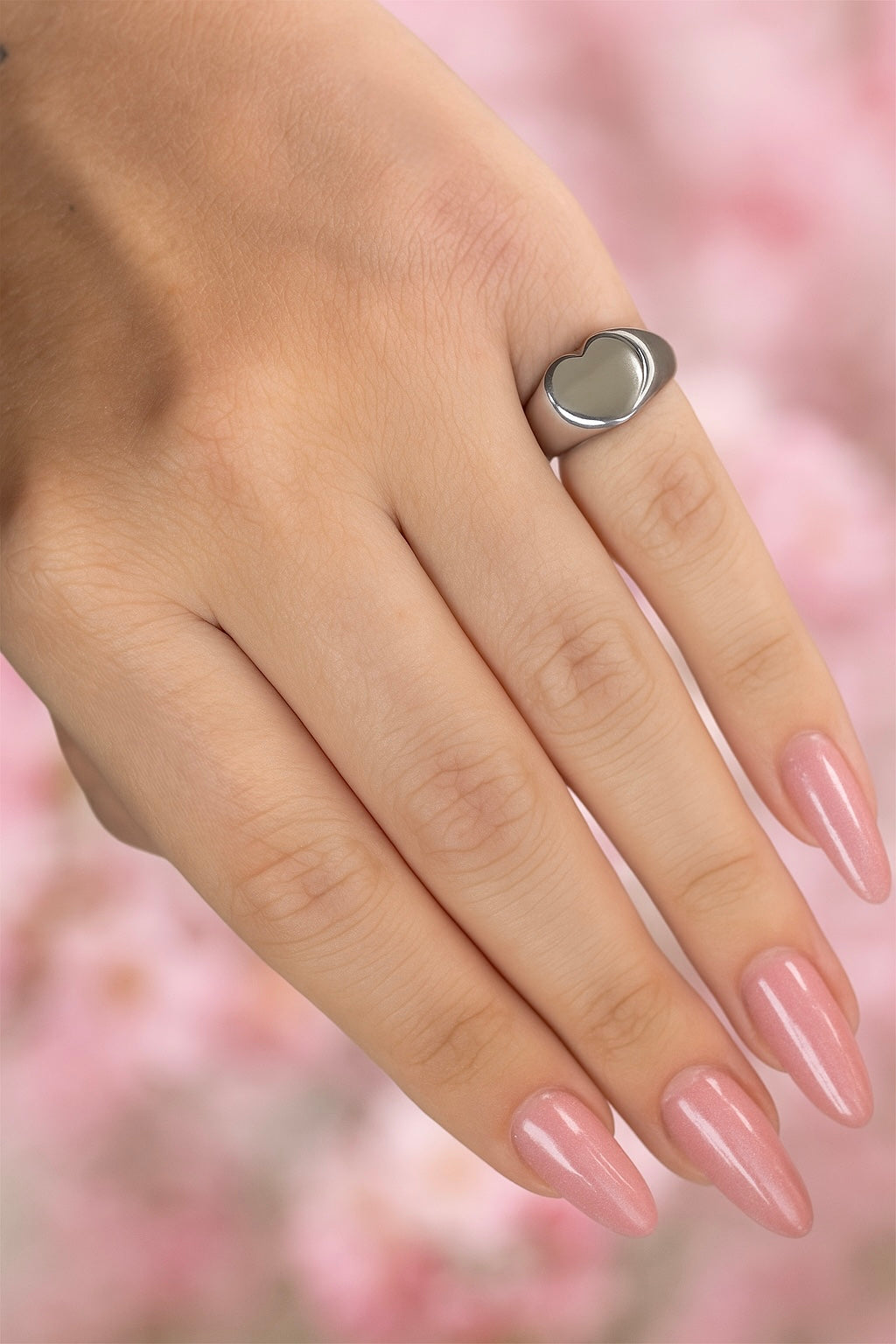 Anello da Mignolo Cuore Liscio