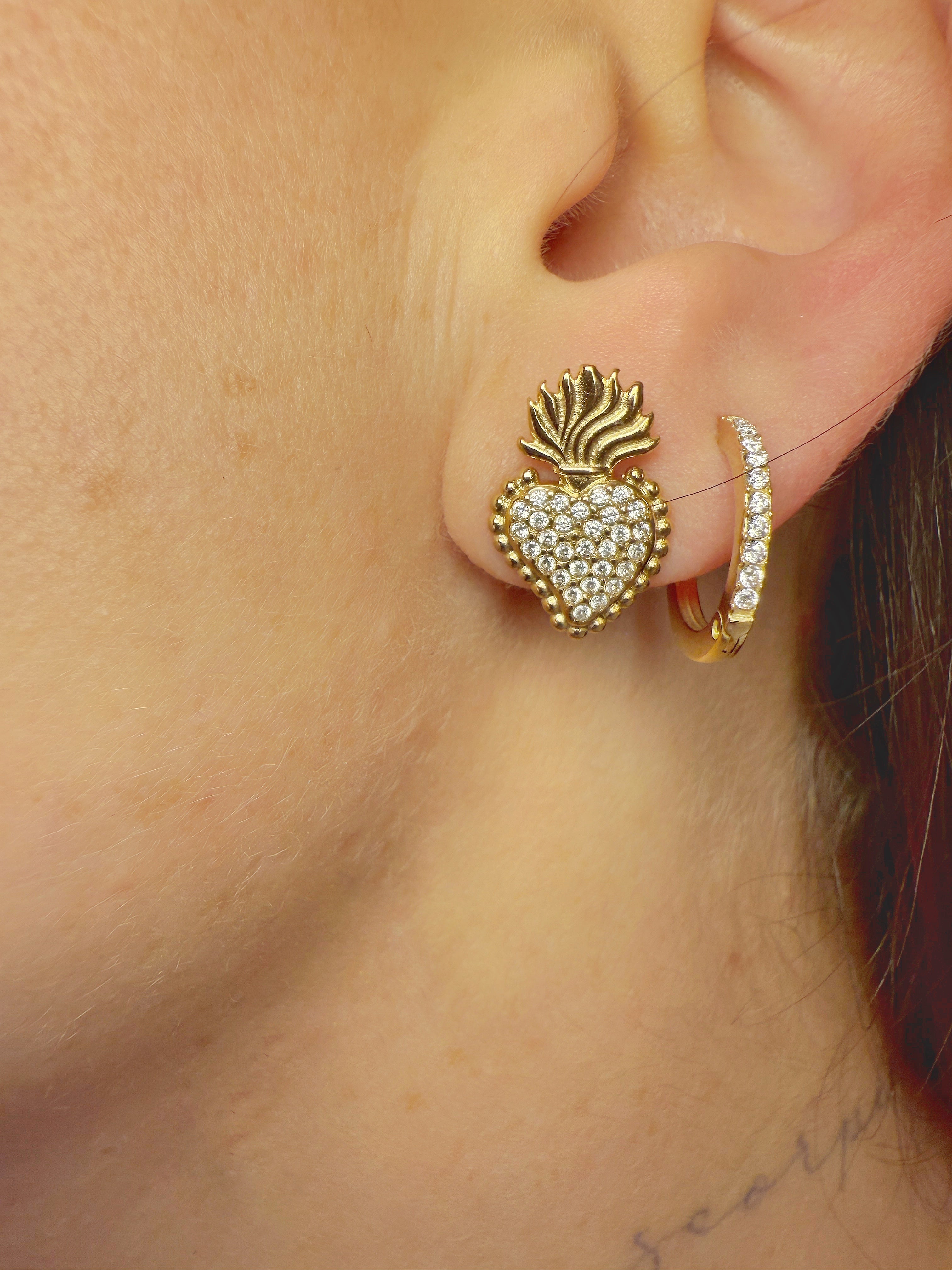 Orecchini Cuore Sacro