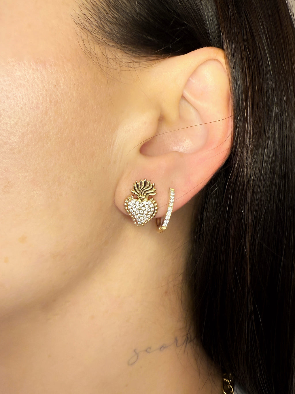 Orecchini Cuore Sacro