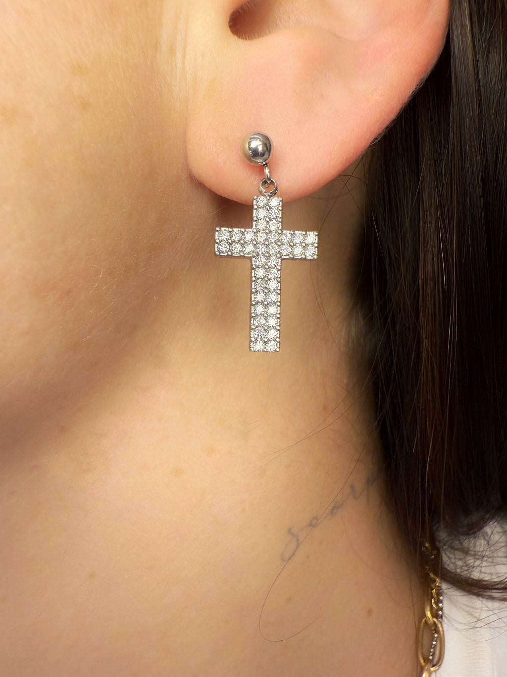 Orecchini Croci Zirconi