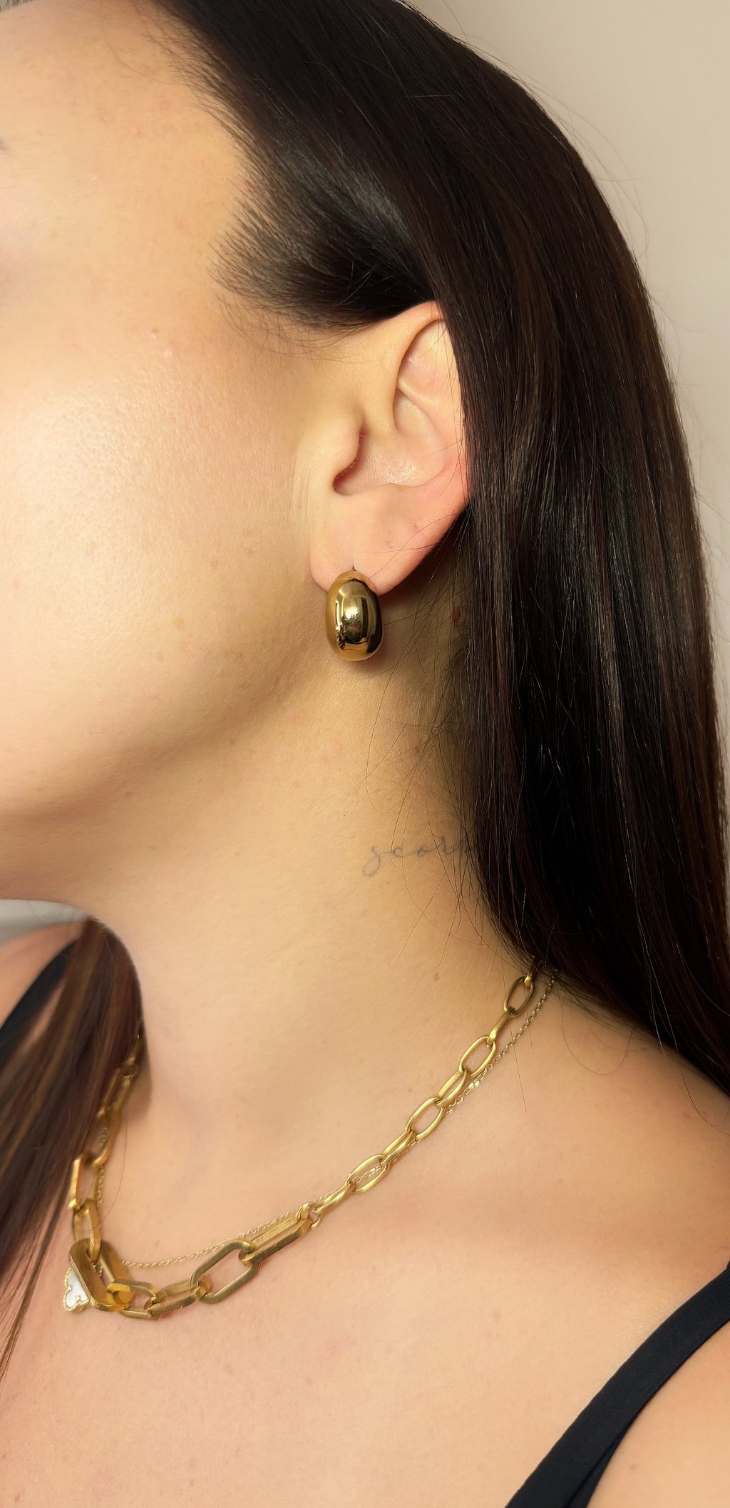 Orecchini Mezza Luna Bombato