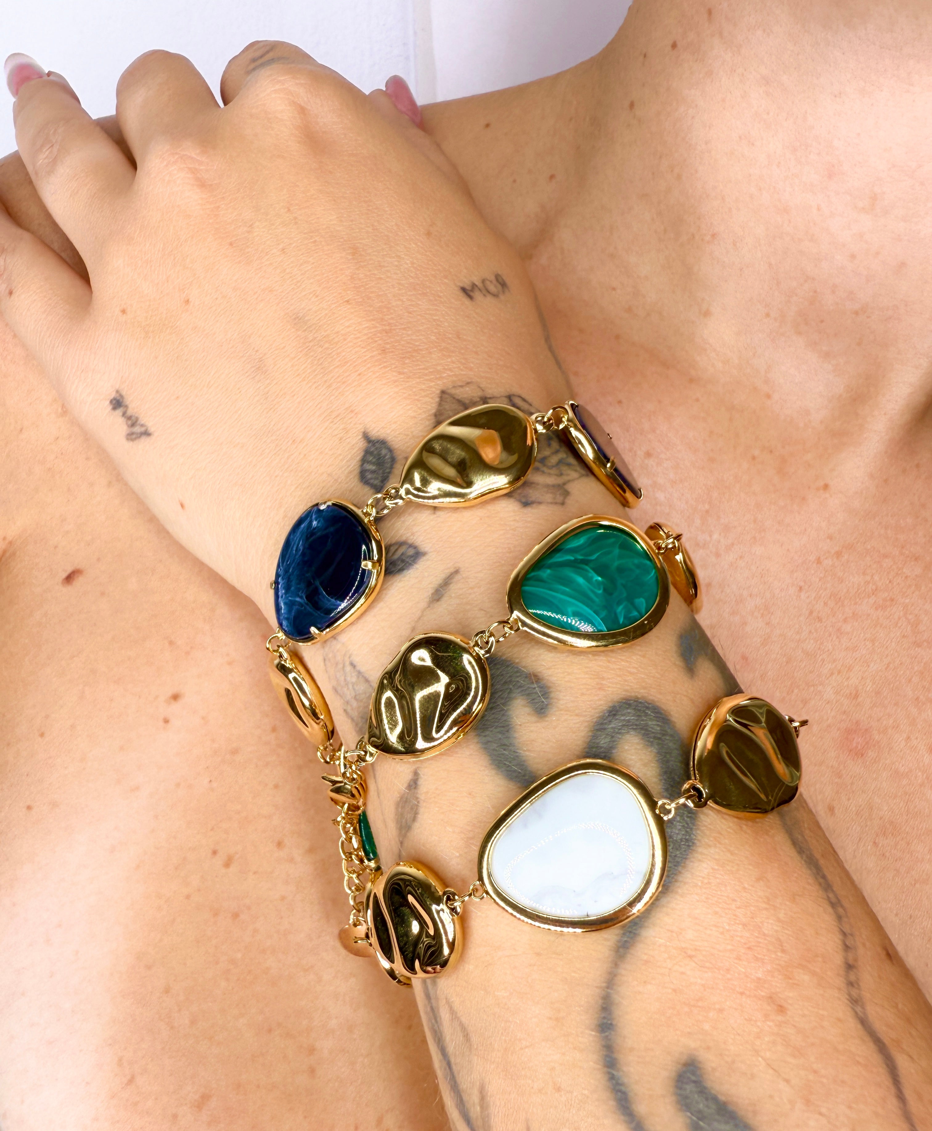 Bracciale con pietre colorate Boho