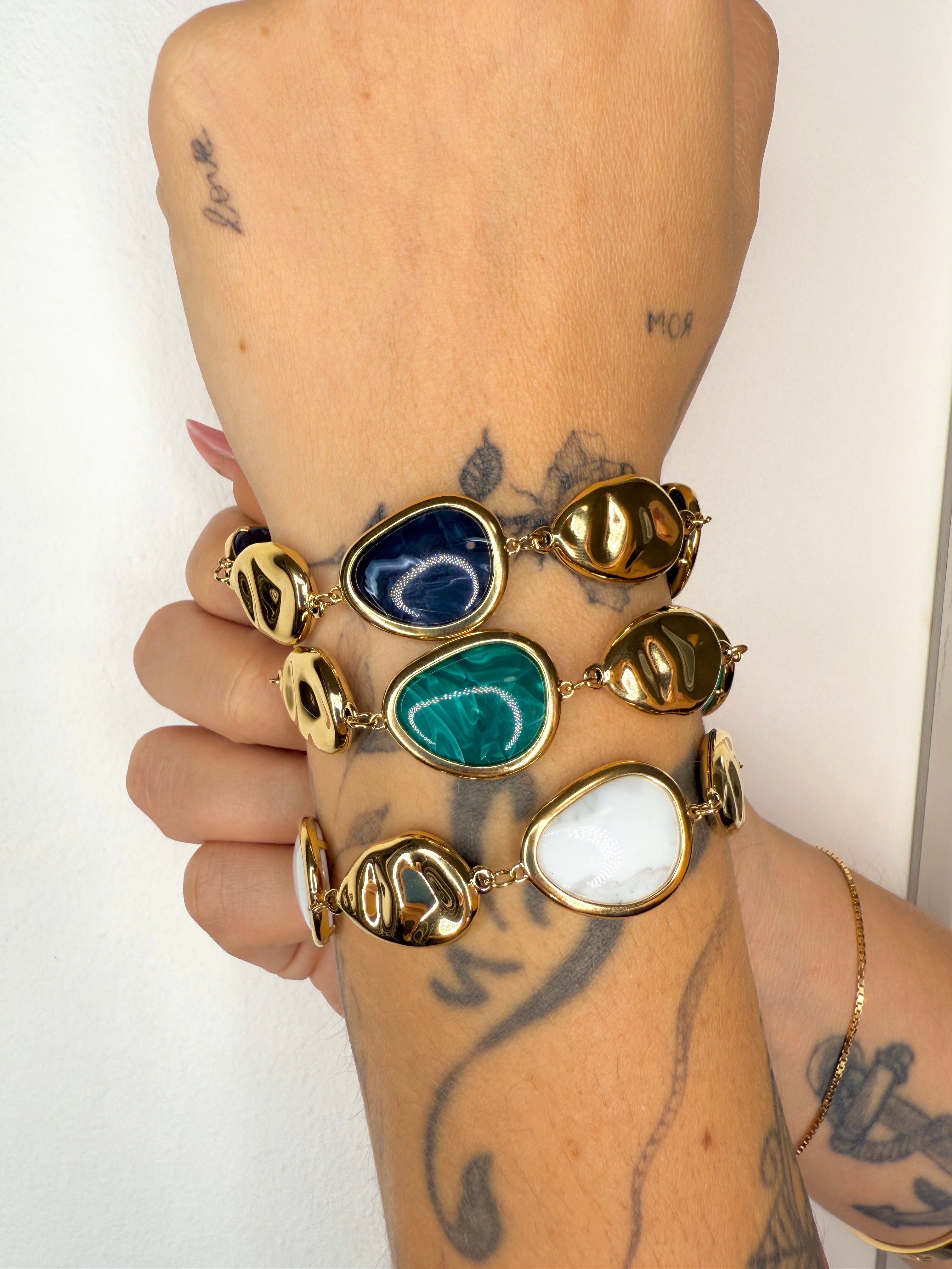 Bracciale con pietre colorate Boho