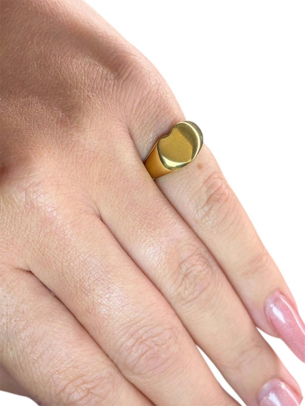 Anello da Mignolo Cuore Liscio
