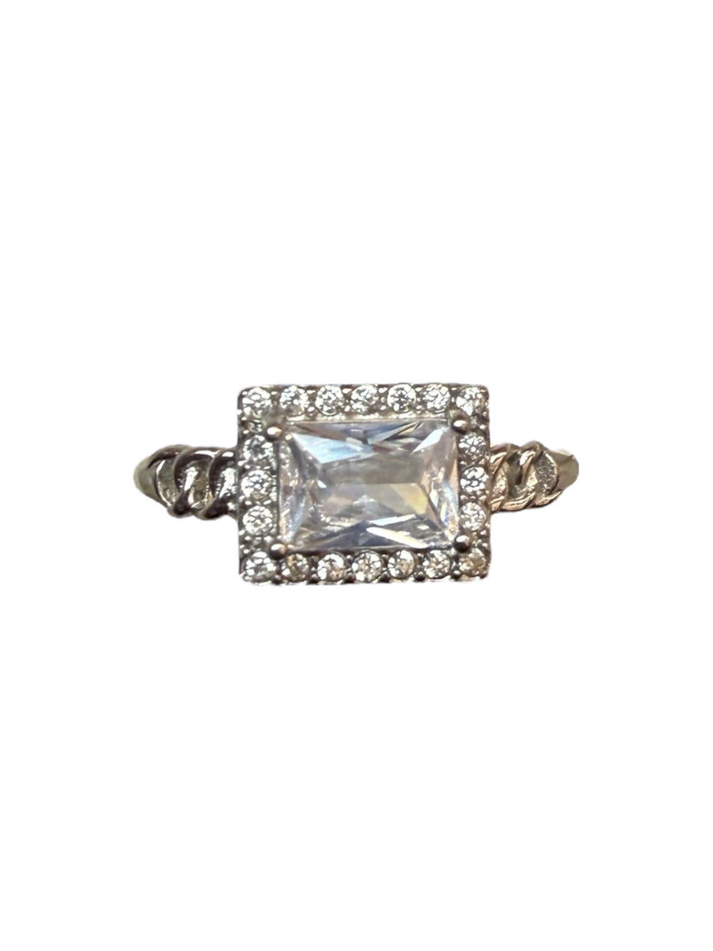 Anello Solitario Halo