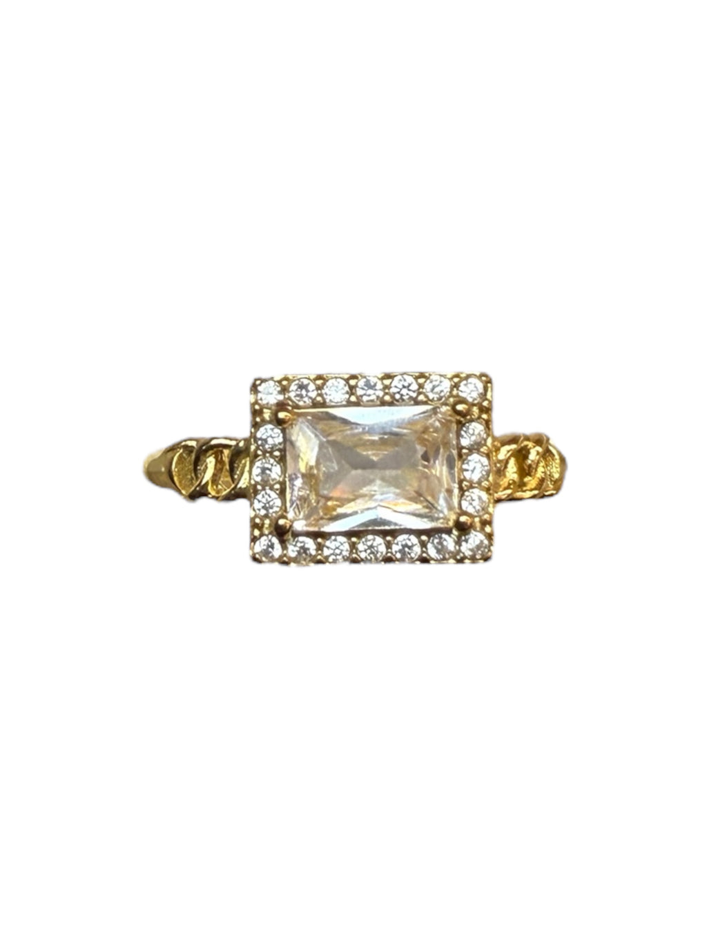 Anello Solitario Halo