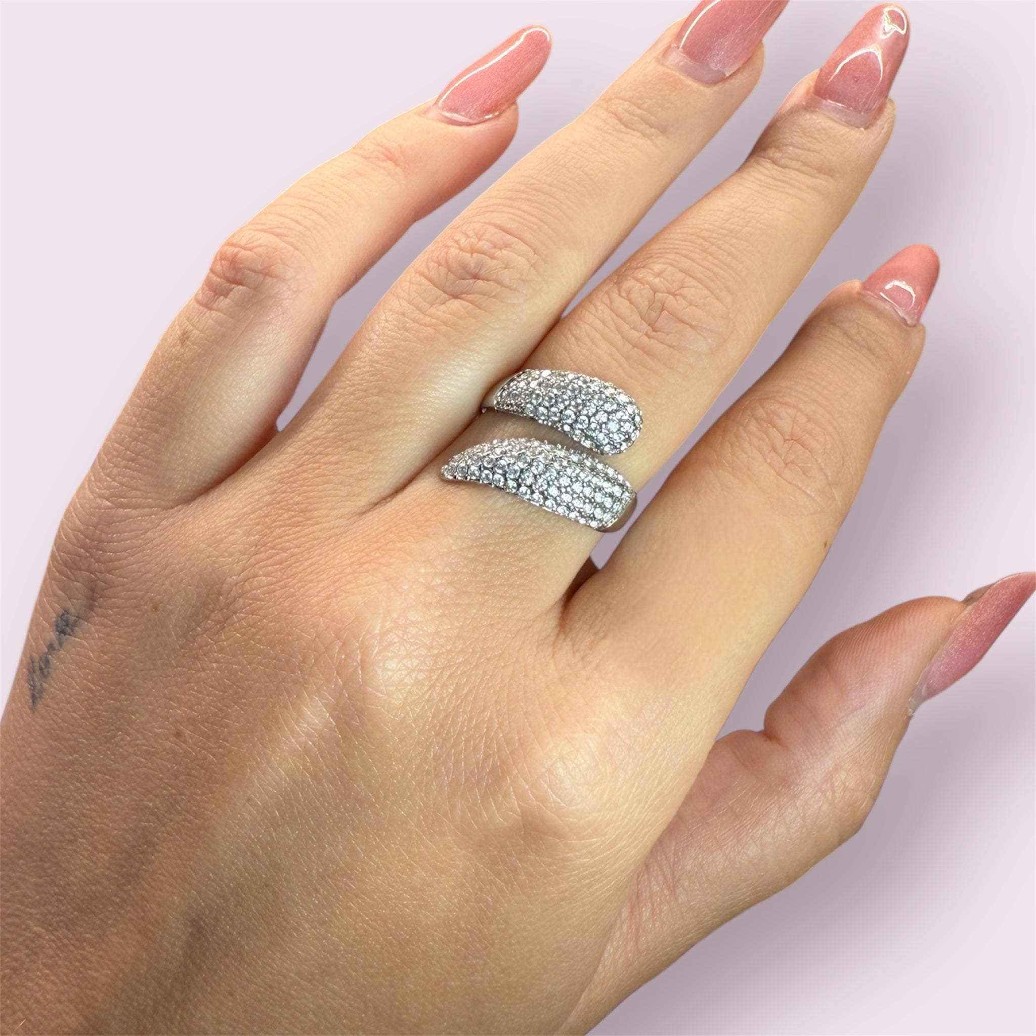 Anello Snake Zirconi