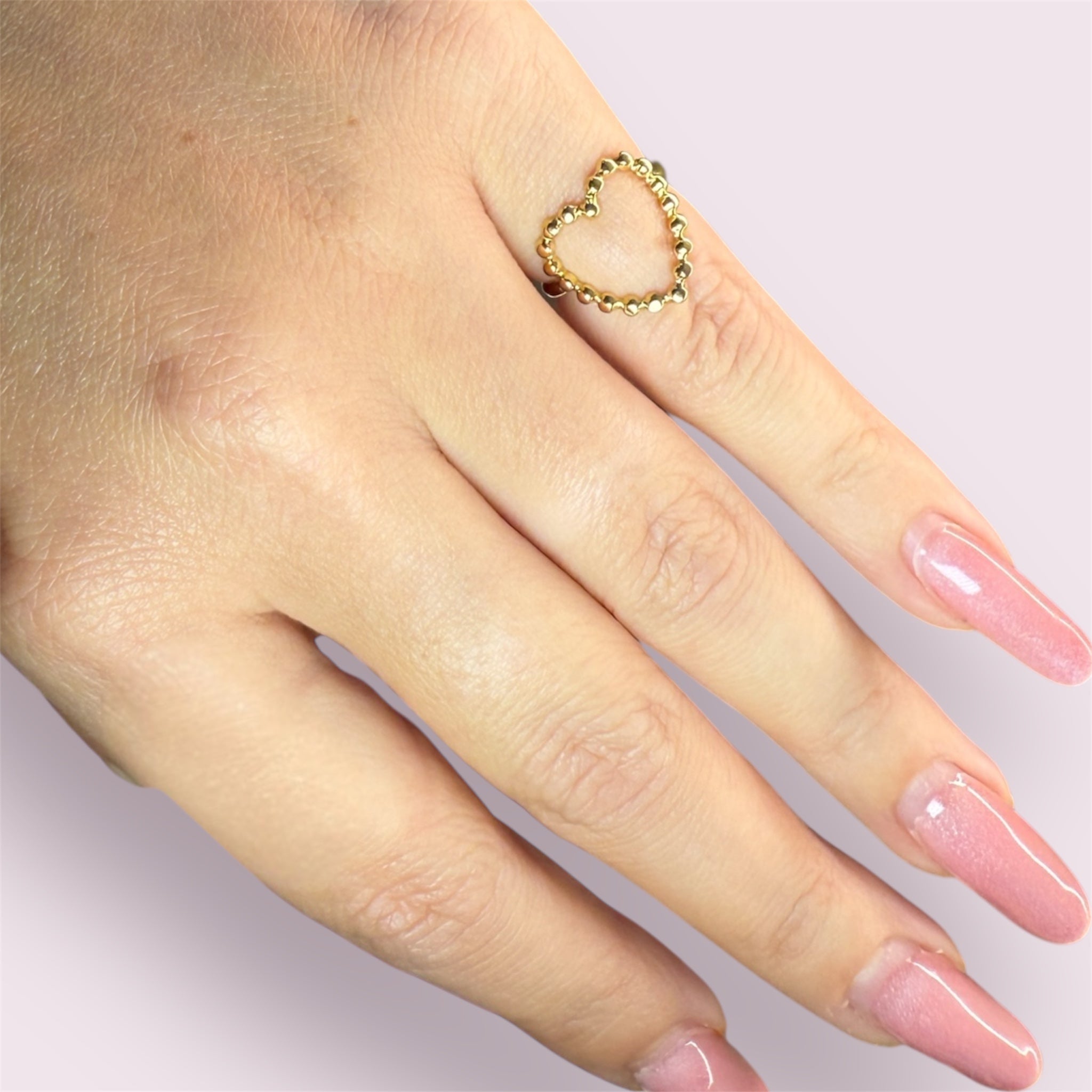 Anello da Mignolo Cuore Bubble