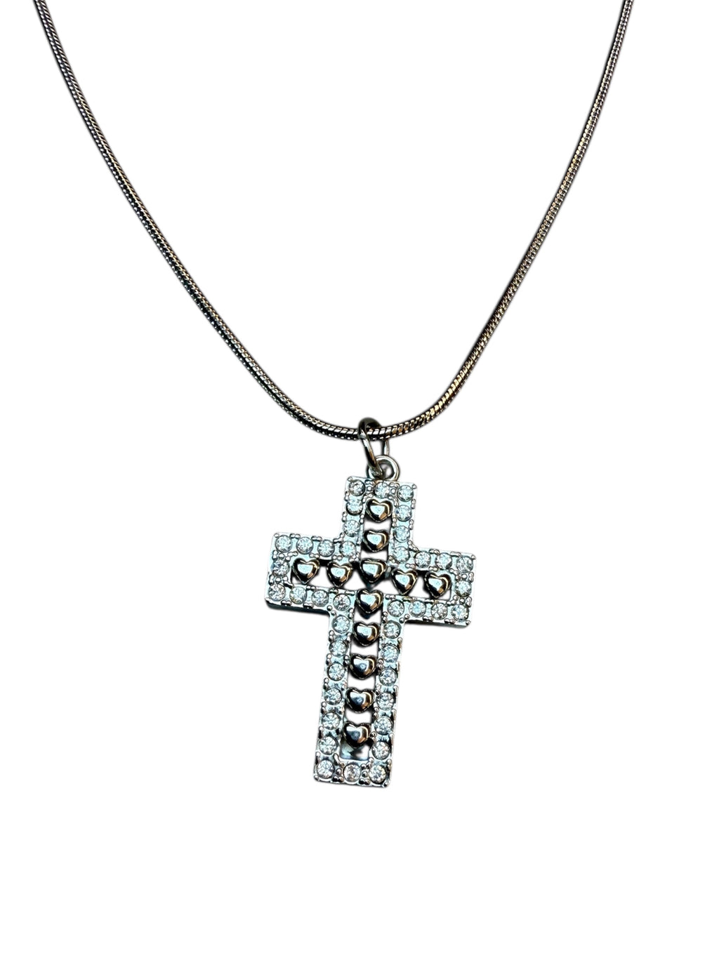 Collana Croce Cuoricini